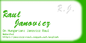raul janovicz business card